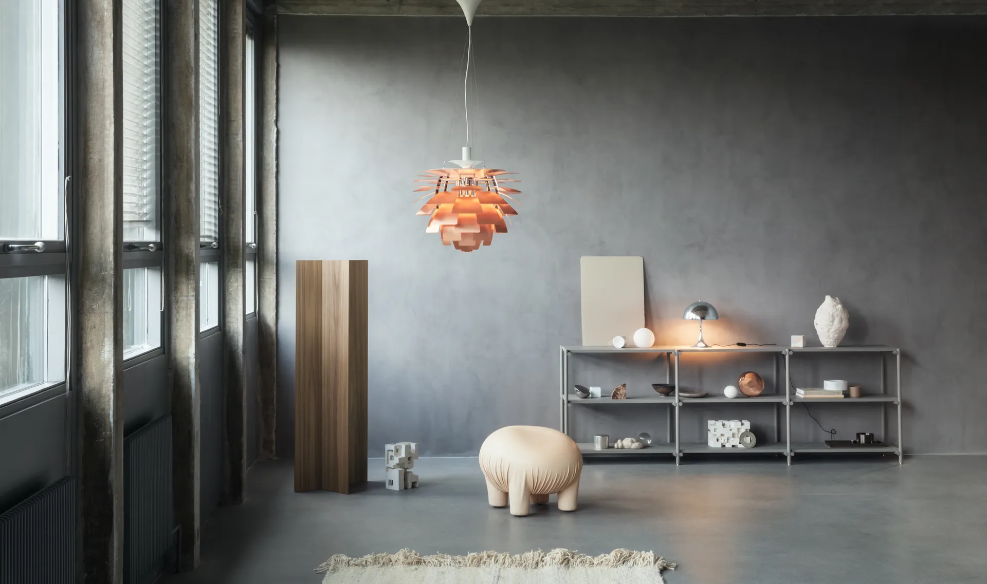 Suspension PH Artichoke LED, Cuivre, Ø48 cm Louis Poulsen