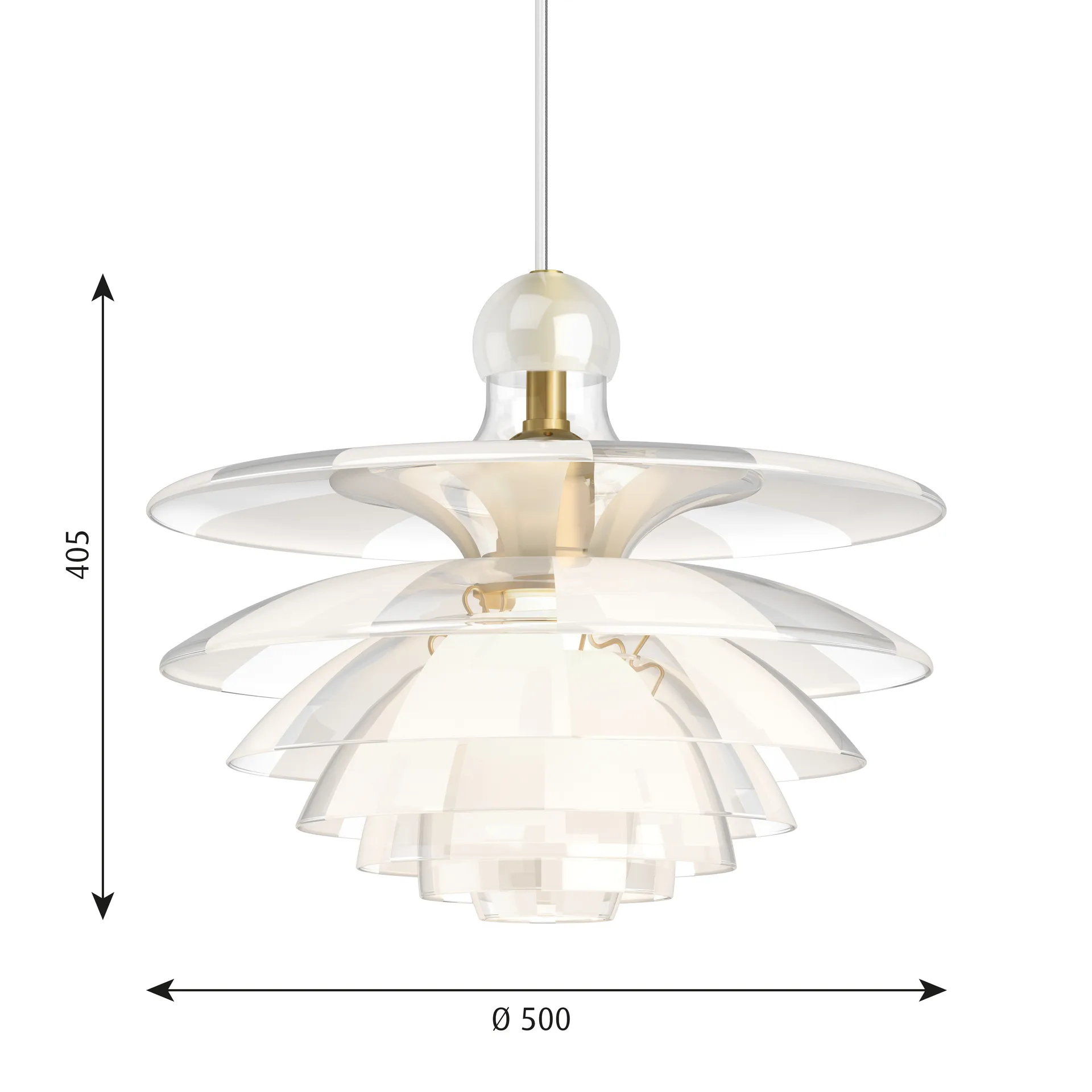 Suspension PH Septima Ø50 cm, Verre Louis Poulsen