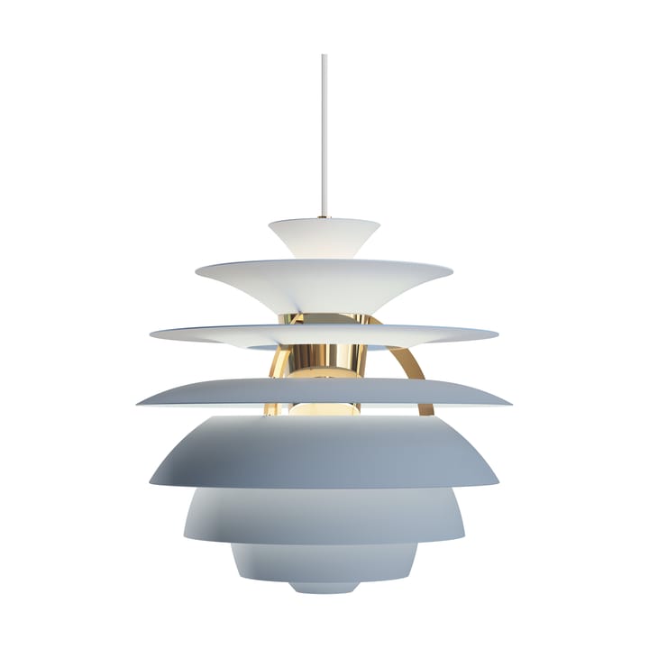 Suspension PH Snowball, Dusty blue-brass Louis Poulsen