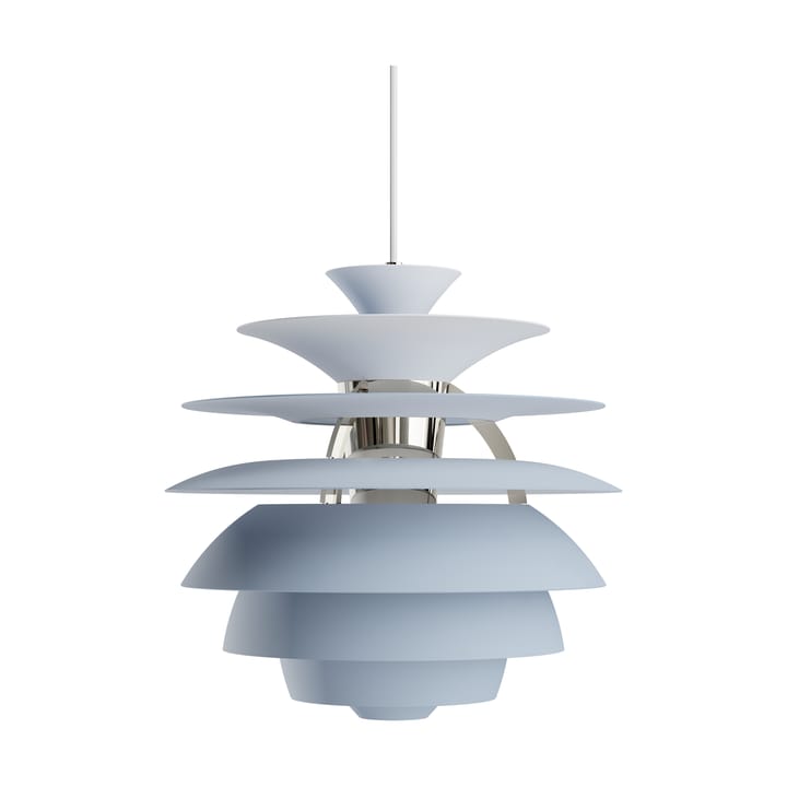 Suspension PH Snowball - Dusty blue-chrome - Louis Poulsen