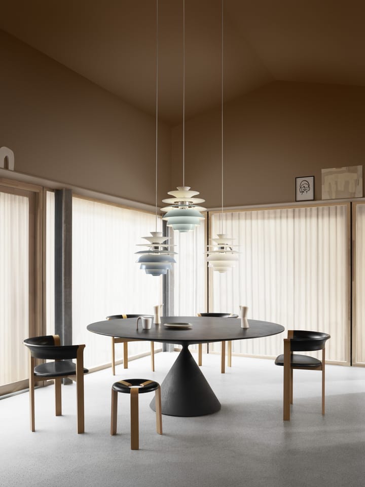 Suspension PH Snowball, Soft white-chrome Louis Poulsen