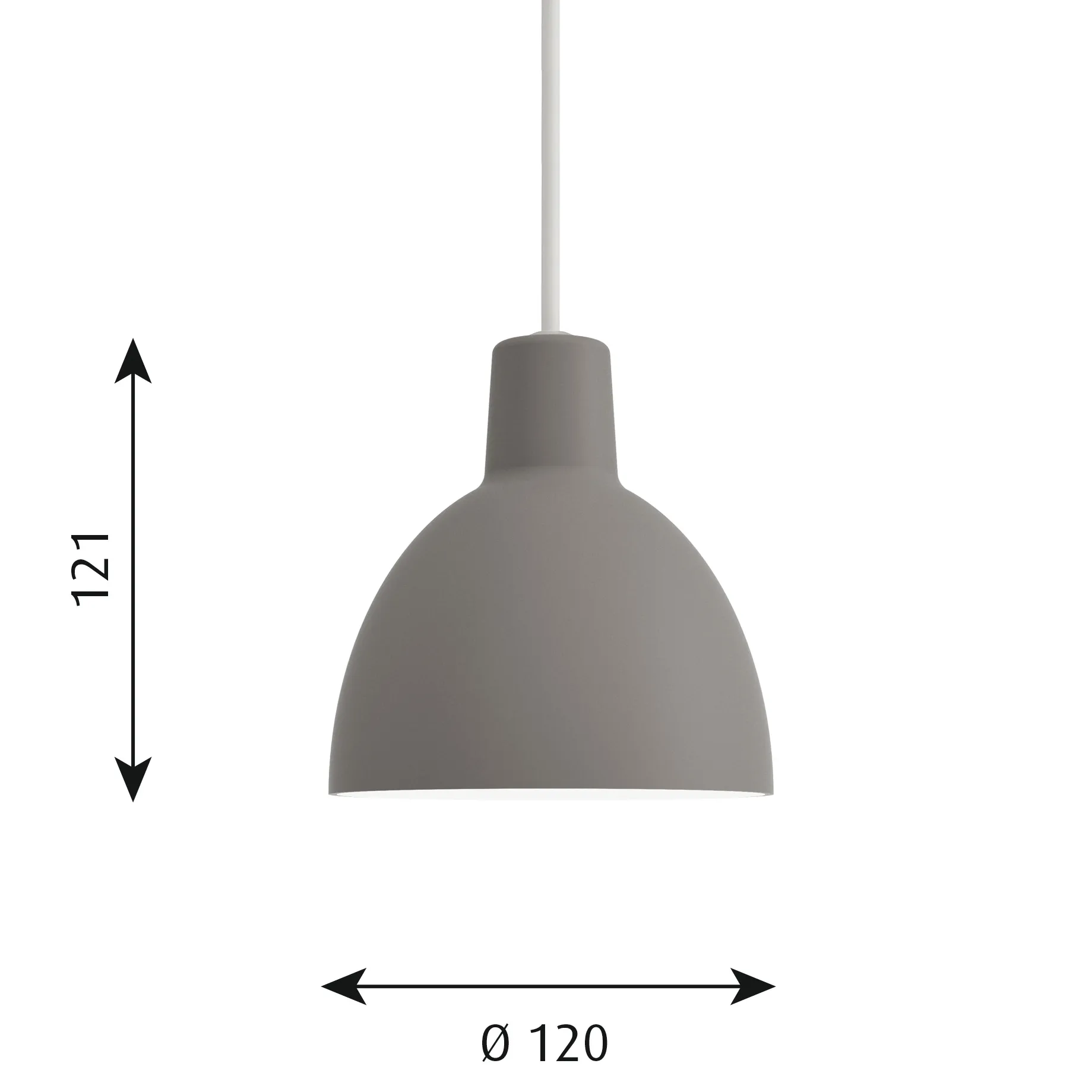 Suspension Toldbod 120, Gris clair Louis Poulsen
