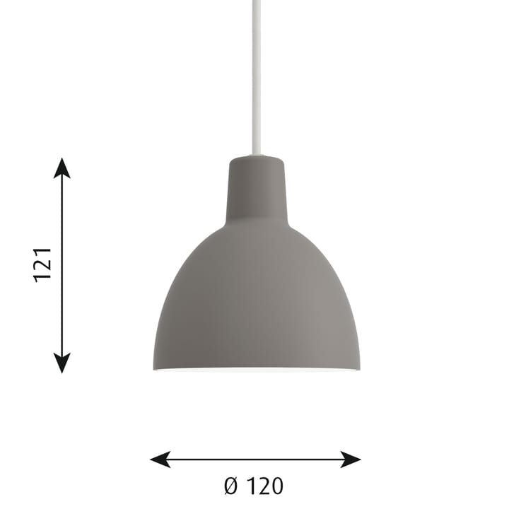 Suspension Toldbod 120, Gris clair Louis Poulsen