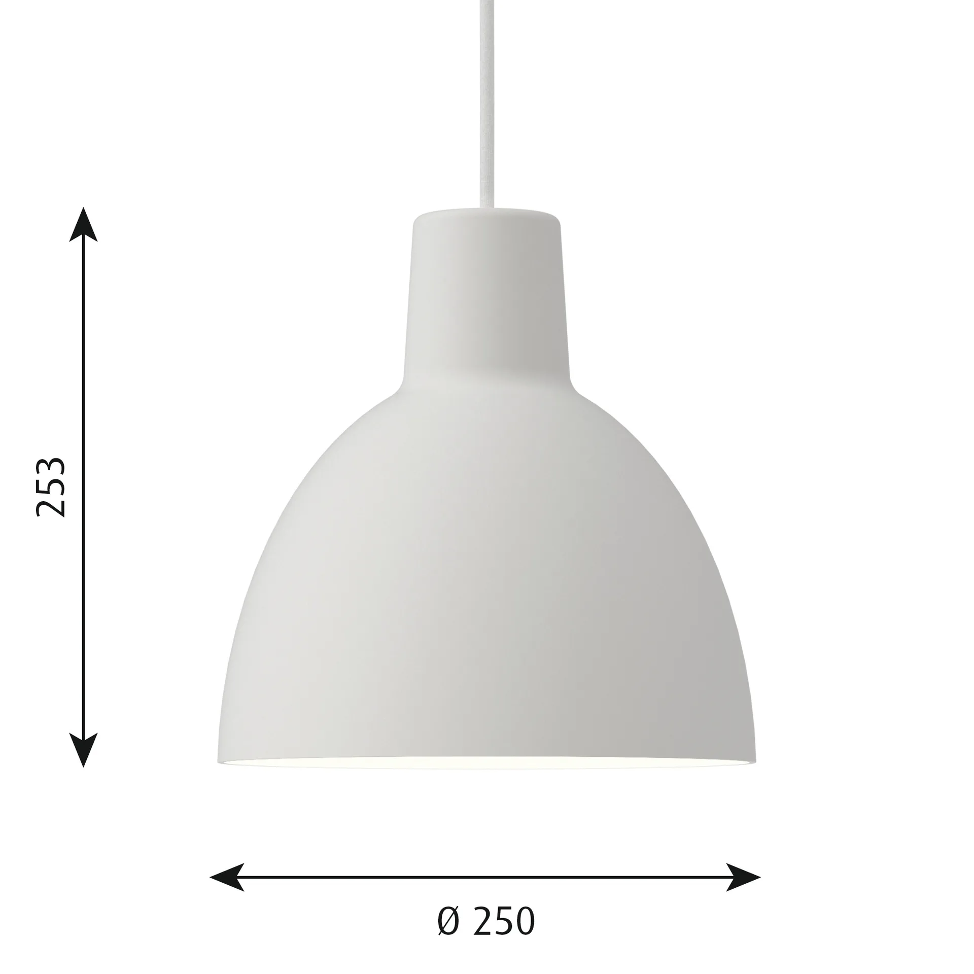 Suspension Toldbod 250, Blanc Louis Poulsen
