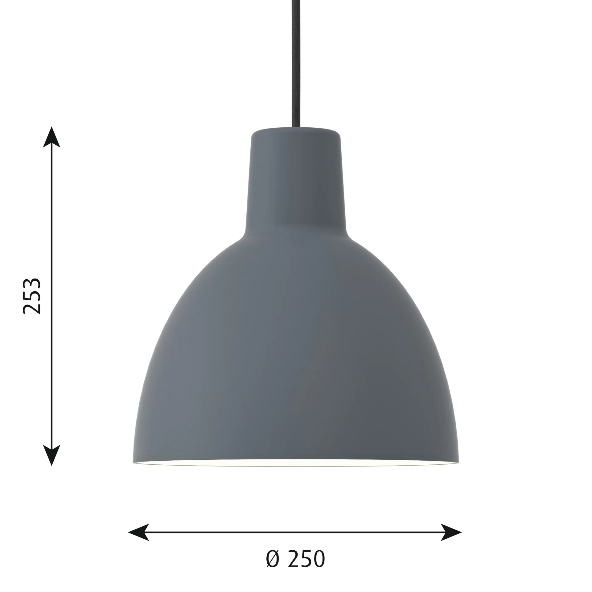 Suspension Toldbod 250, Bleu-gris Louis Poulsen