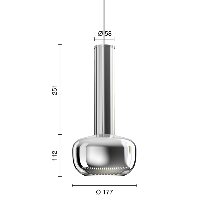 Suspension VL 56, Chromé brillant Louis Poulsen