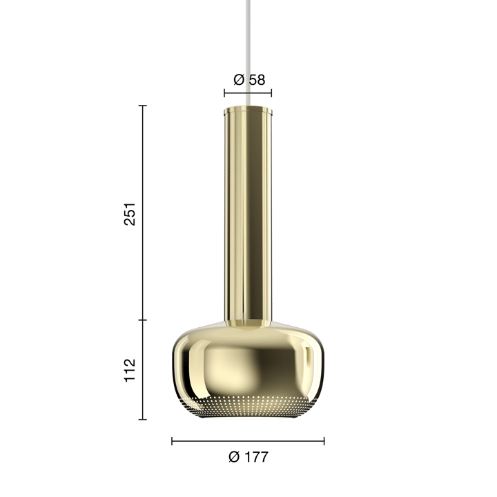 Suspension VL 56 - Laiton poli - Louis Poulsen