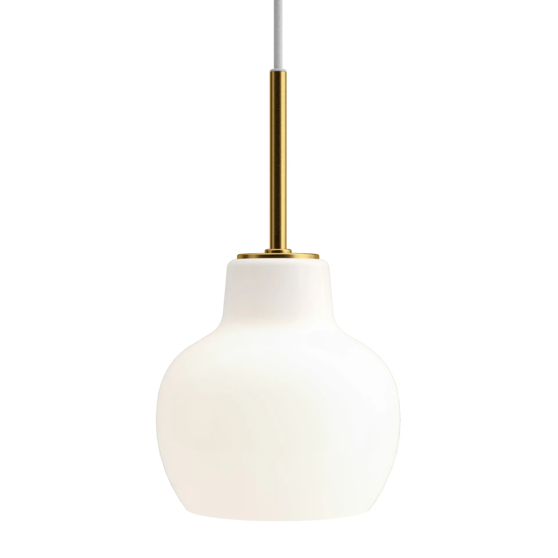 Suspension VL Ring Crown 1, Laiton-Verre opale Louis Poulsen