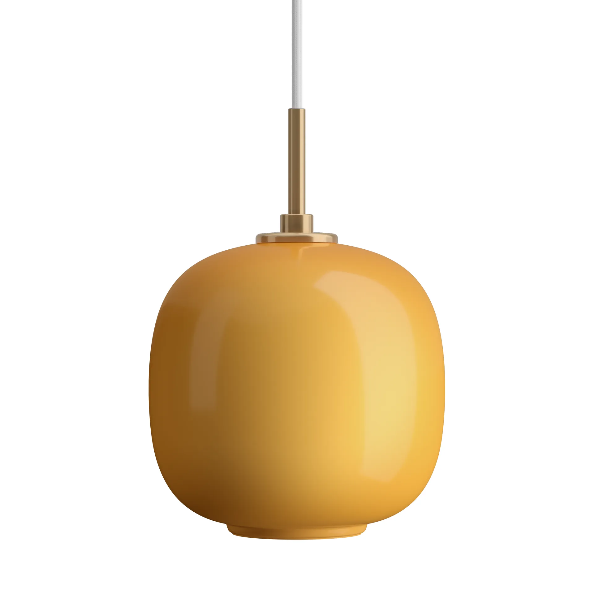 Suspension VL45 Radiohus Ø17,5cm, Brass-amber glass Louis Poulsen