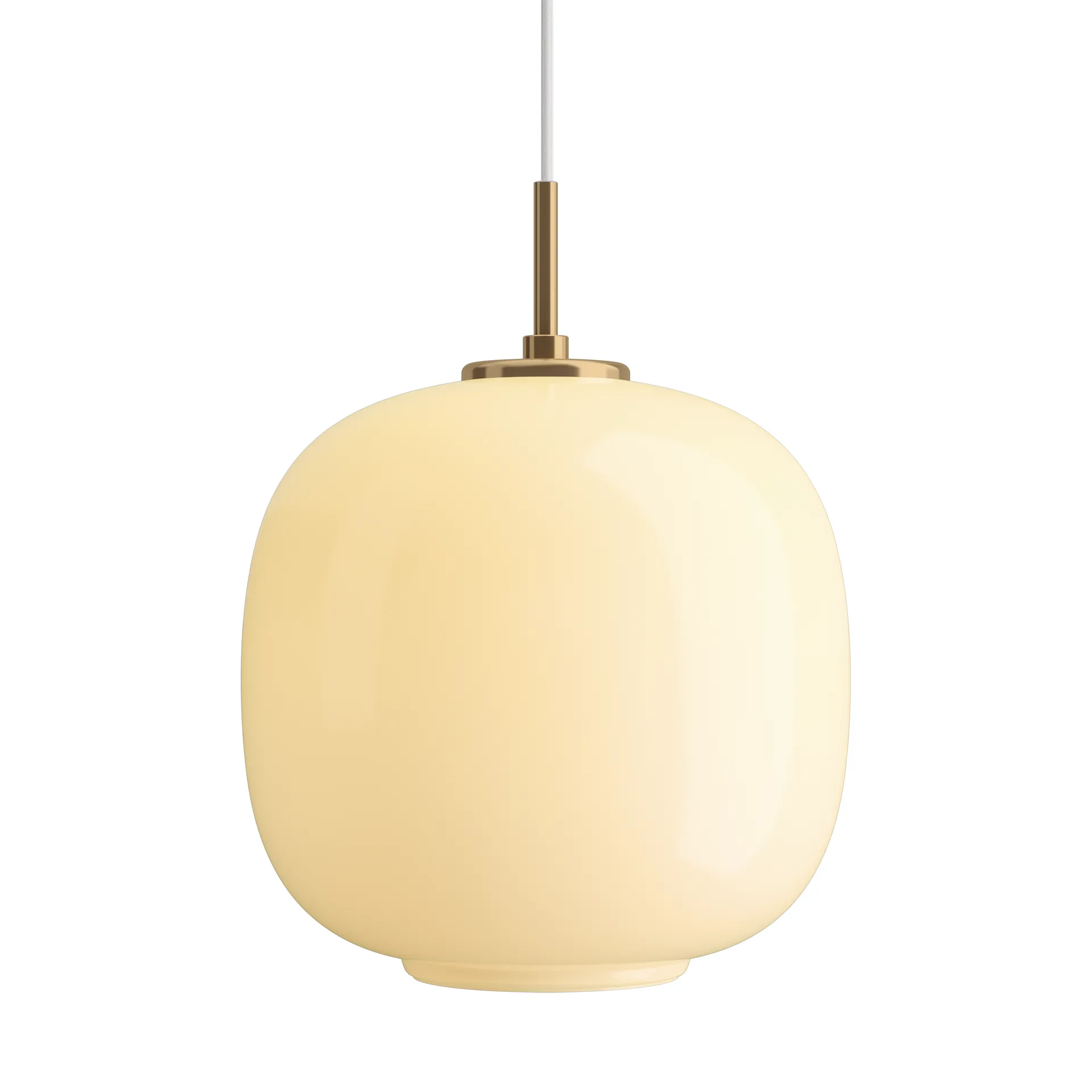 Suspension VL45 Radiohus Ø25cm, Brass-pale yellow glass Louis Poulsen