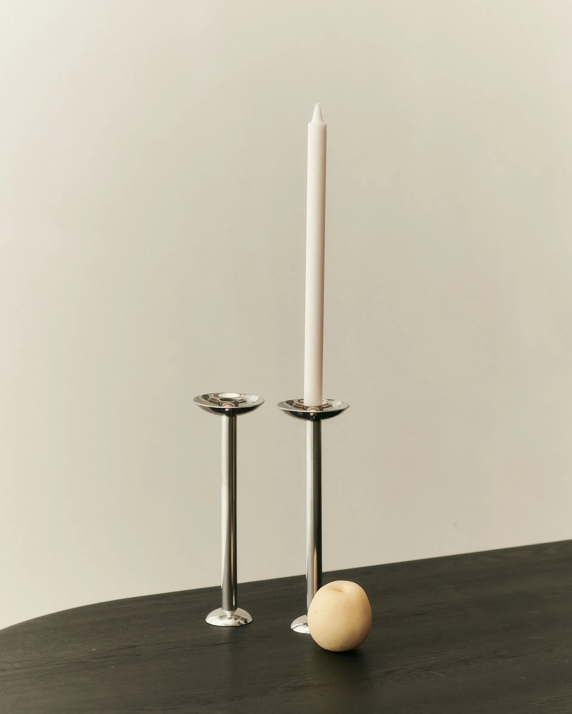 Bougeoir Metal champagne 28 cm, Acier inoxydable Louise Roe