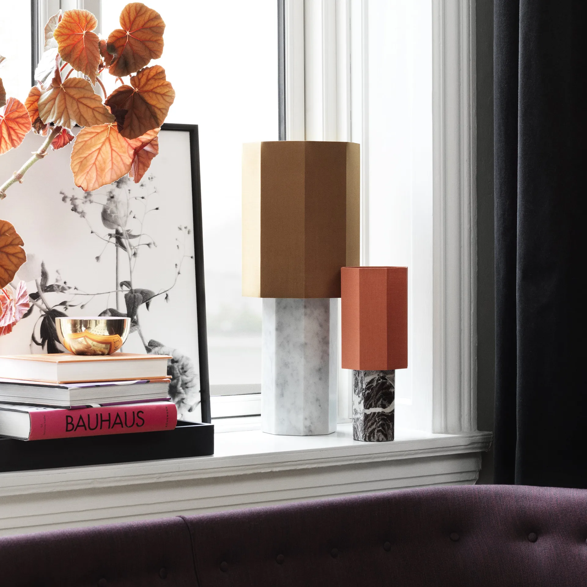 Pied pour lampe The eight over eight, Blanc Marbre Louise Roe