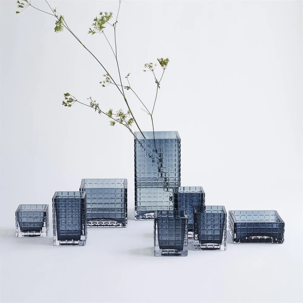 Vase City Hurricane, Bleu Louise Roe