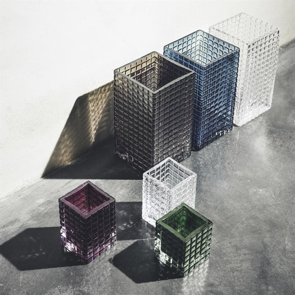 Vase City Hurricane, Bleu Louise Roe