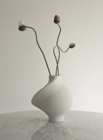 Vase Pirout 01 22 cm - Raw White - Louise Roe