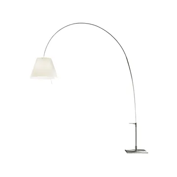 Lampadaire Lady Costanza D13E d - Abat-jour blanc, pied en aluminium - Luceplan