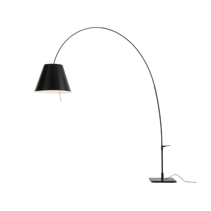 Lampadaire Lady Costanza D13E d - abat-jour noir-pied laqué noir - Luceplan