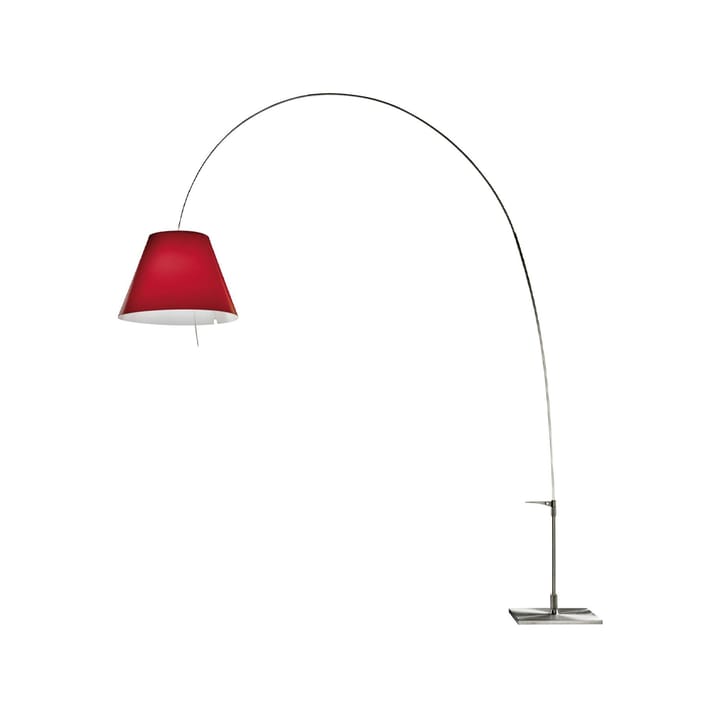 Lampadaire Lady Costanza D13E d - abat-jour rouge, pied en aluminium - Luceplan