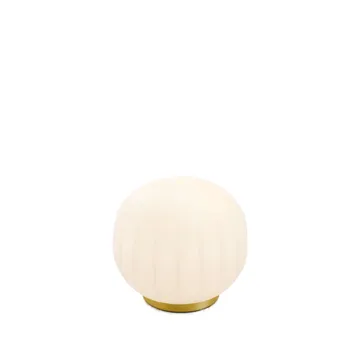 Lampe de table Lita - ø18 cm, socle en laiton - Luceplan