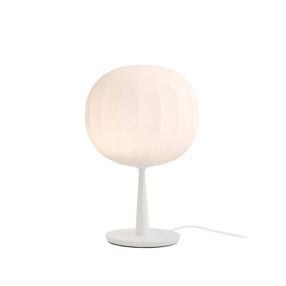 Lampe de table Lita, ø18 cm, structure blanche
 Luceplan