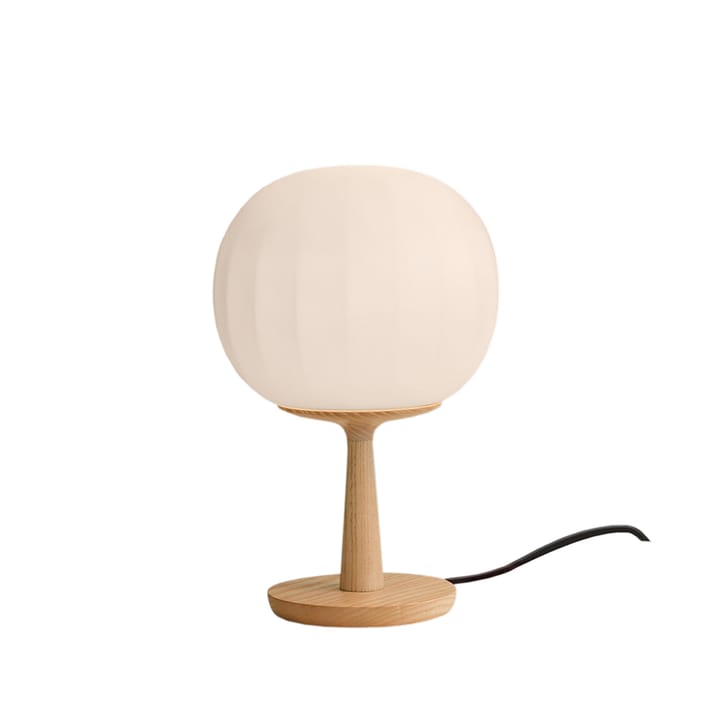 Lampe de table Lita - ø18 cm, structure en frêne - Luceplan