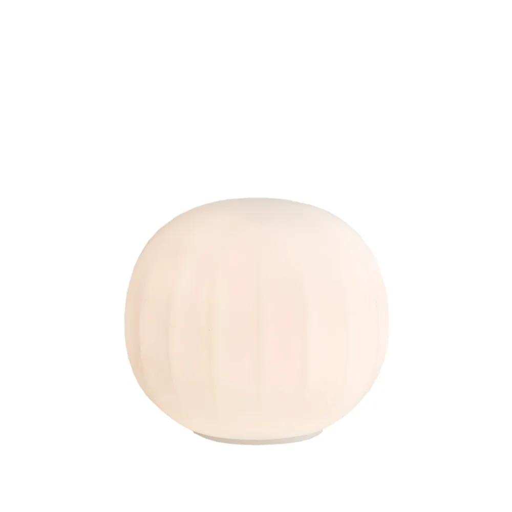 Lampe de table Lita, ø30 cm, socle blanc Luceplan