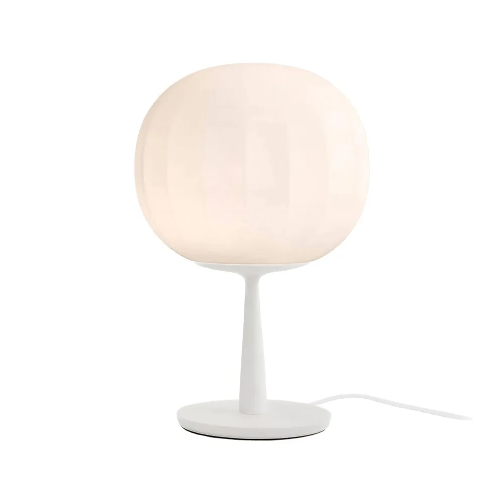 Lampe de table Lita, ø30 cm, structure blanche Luceplan