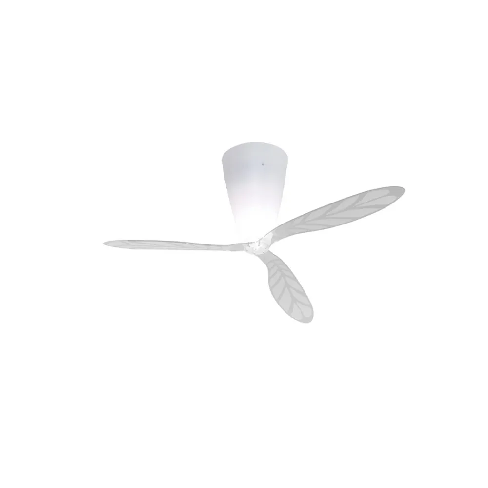 Plafonnier Blow, transparent, feuilles à motifs Luceplan