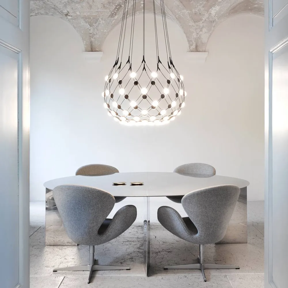 Suspension Mesh Wireless, noir, medium Luceplan