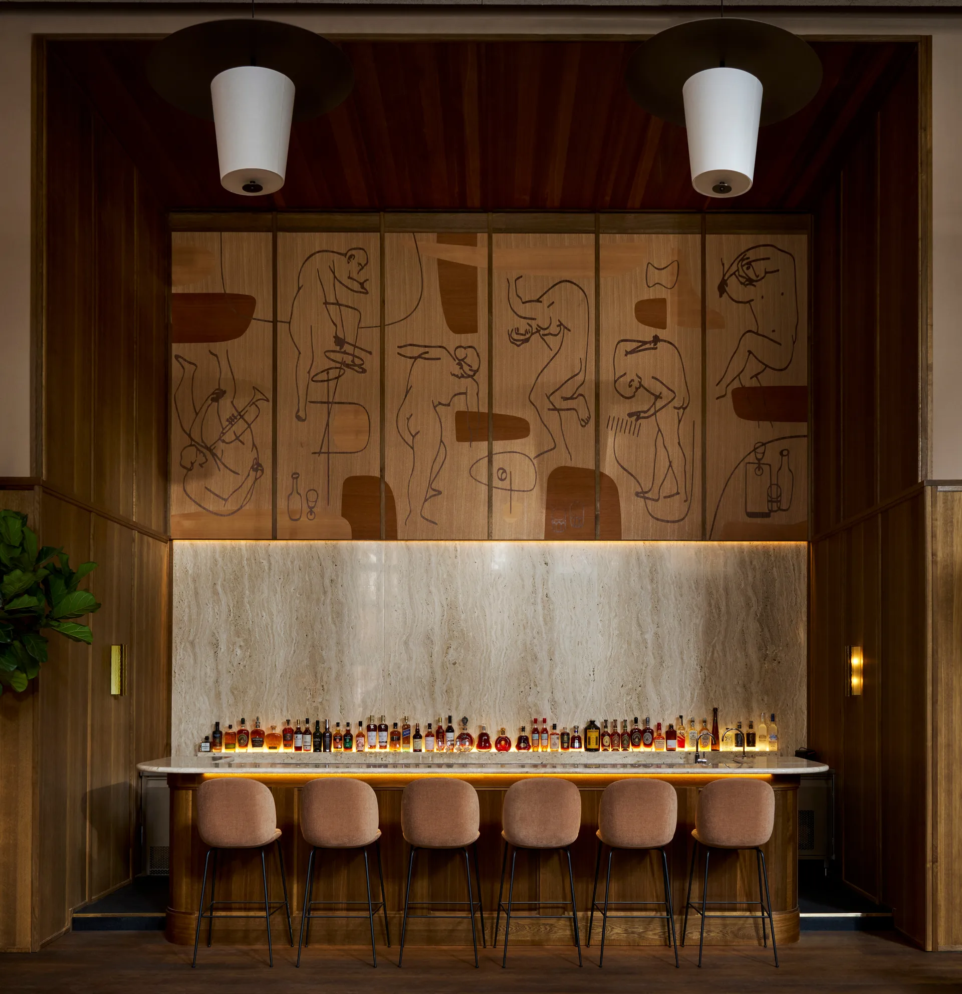 Applique murale Ryff, Bronze LYFA