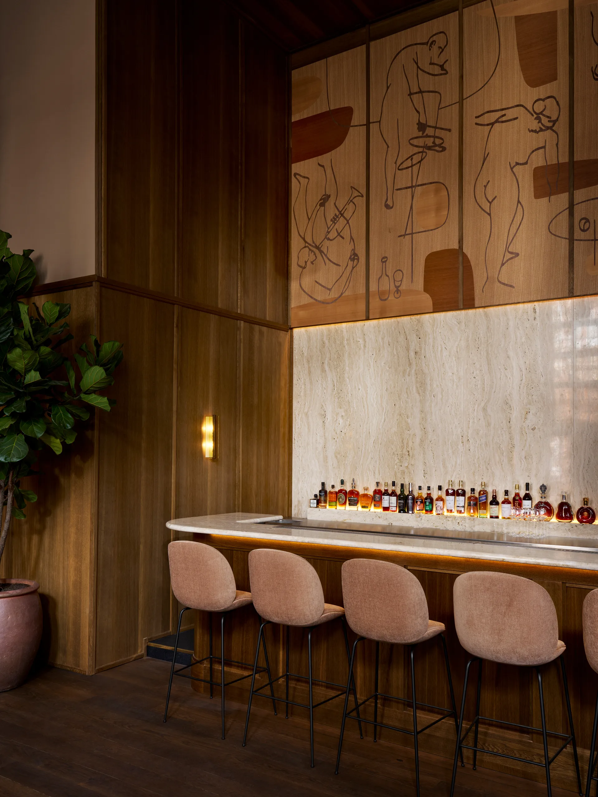 Applique murale Ryff, Bronze LYFA