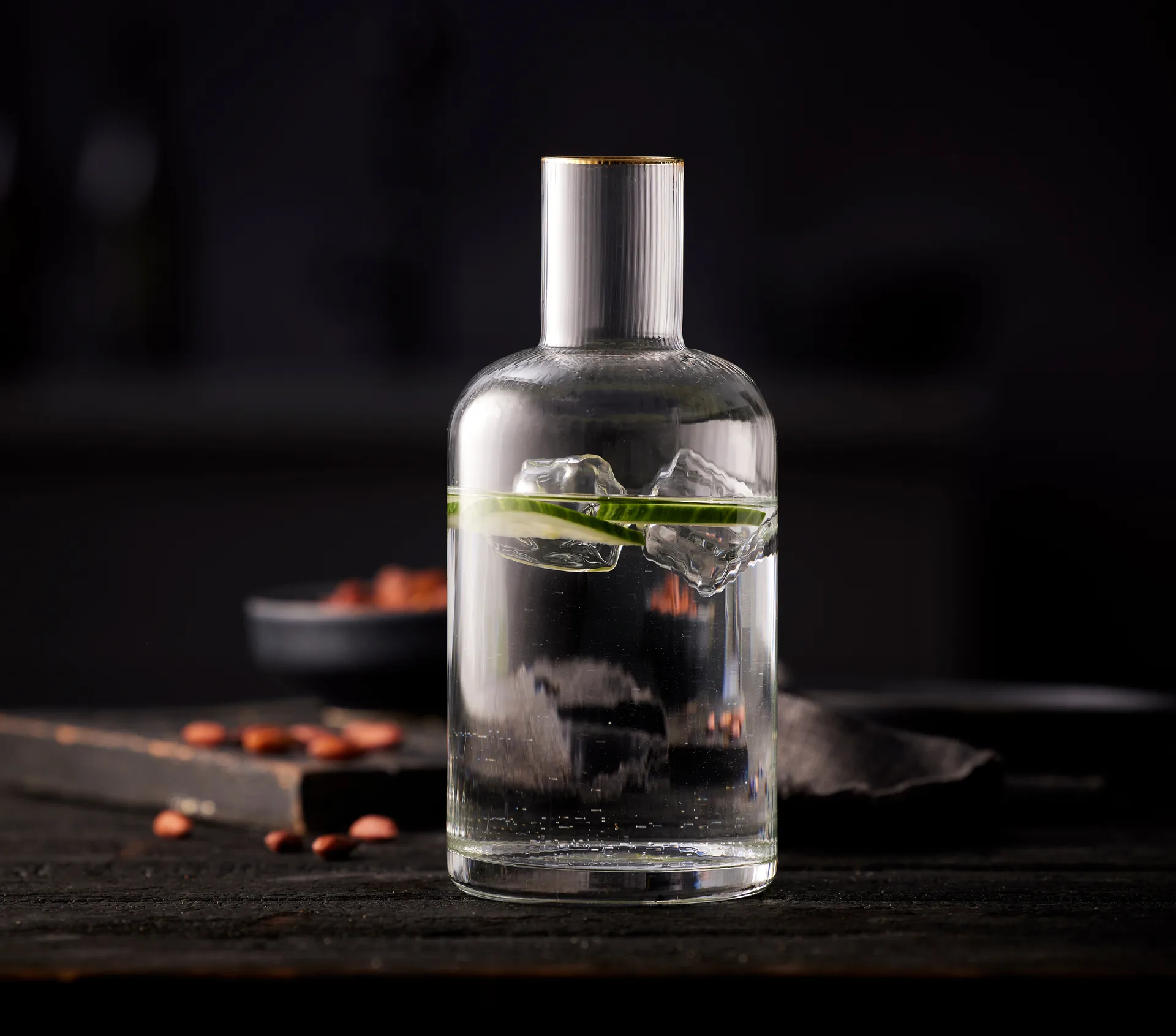 Carafe Palermo Gold 1,5 l, Transparent-or Lyngby Glas