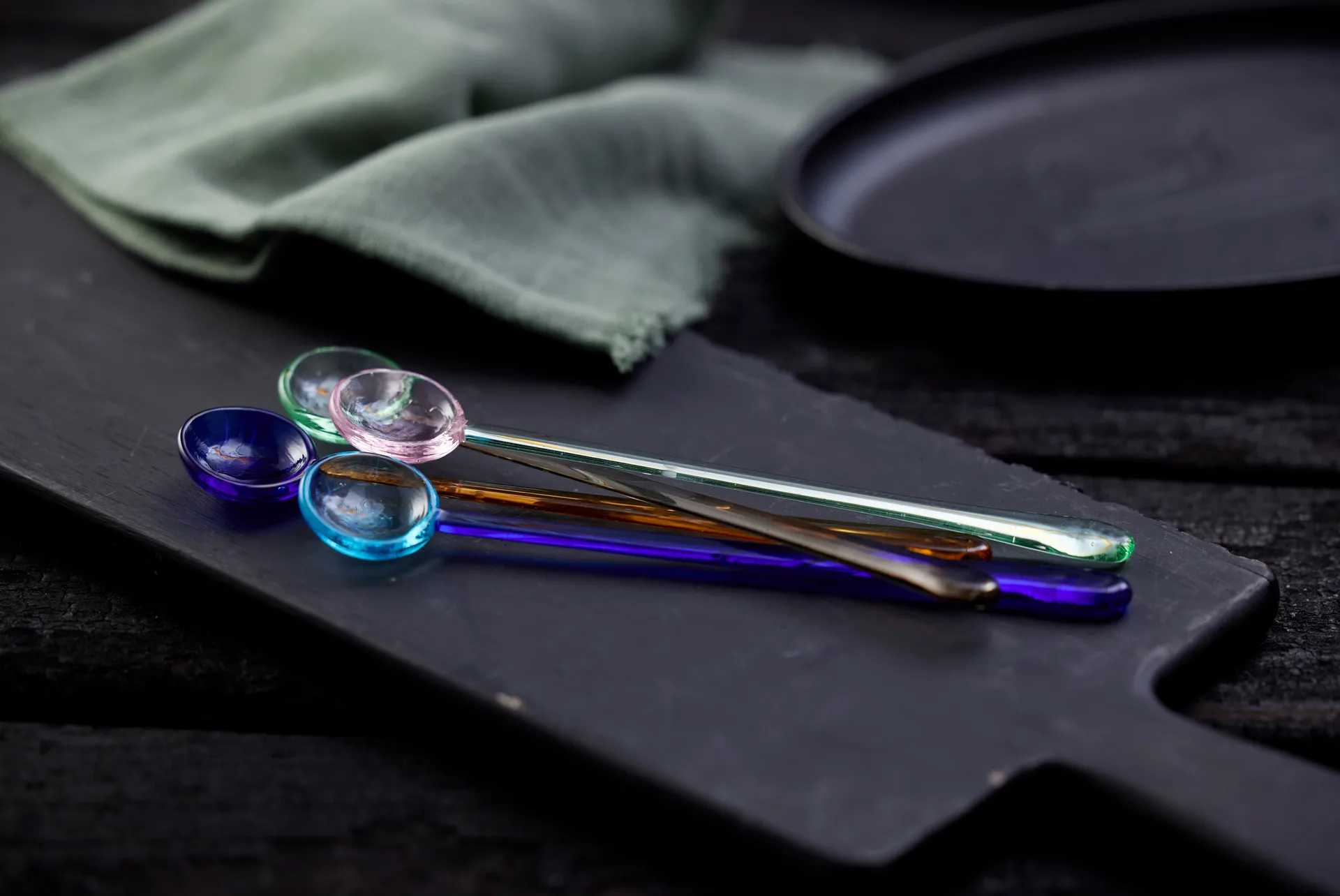 Cuillère en verre Torino 18 cm 4 pièces, Mix Lyngby Glas