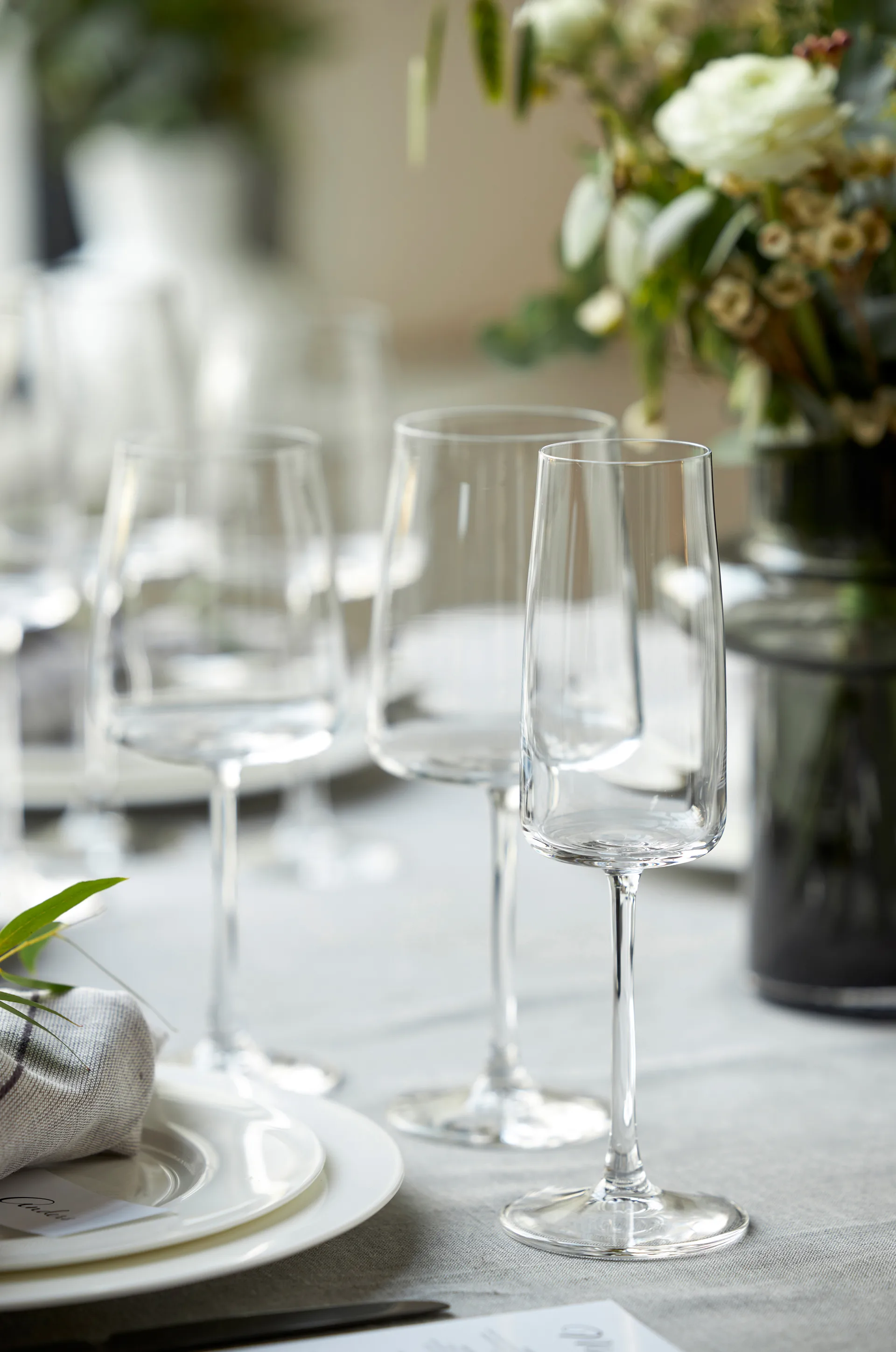 Flûte à champagne Zero 30 cl, lot de 4, Cristal Lyngby Glas