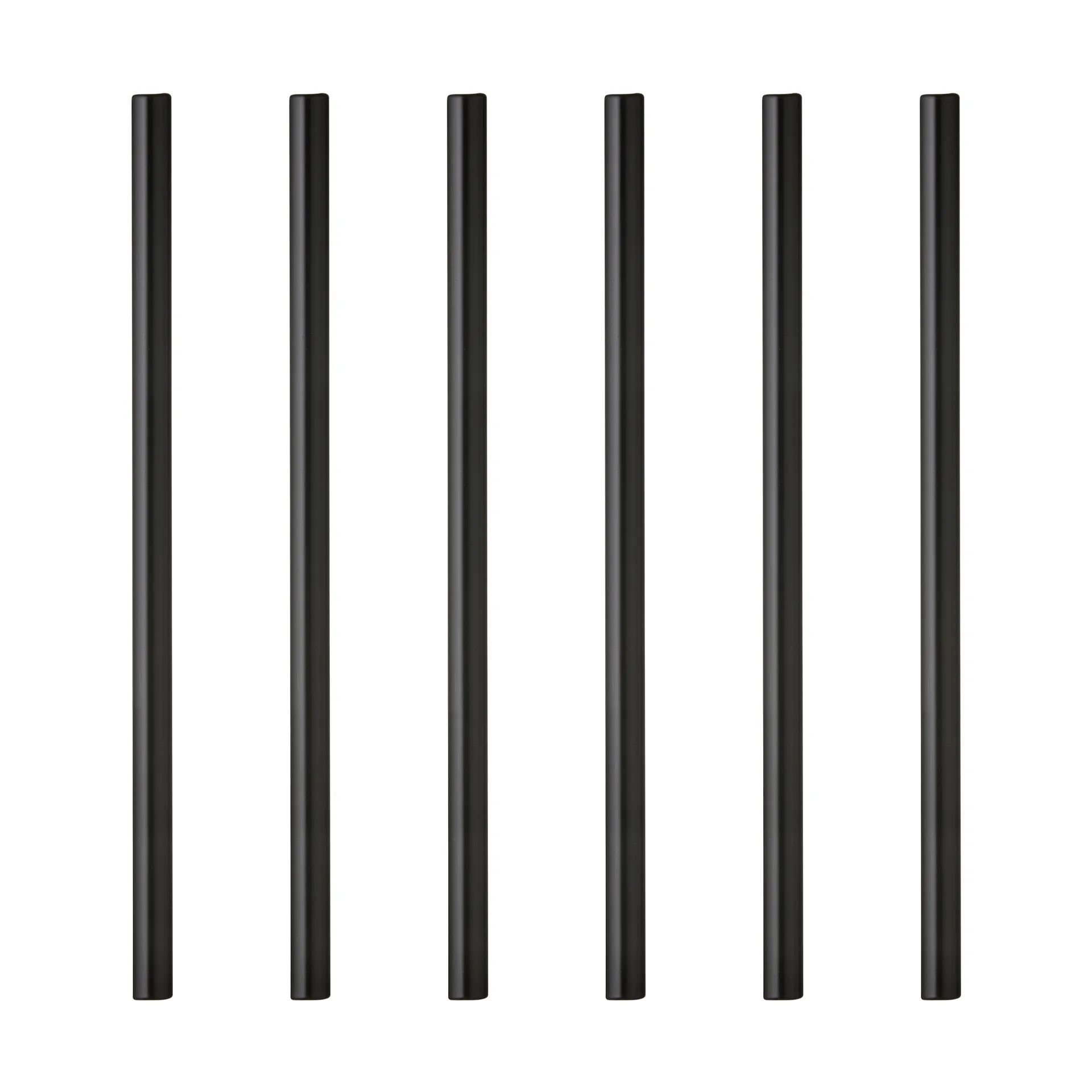 Paille Lyngby Glas 14,5 cm, lot de 6, Noir Lyngby Glas