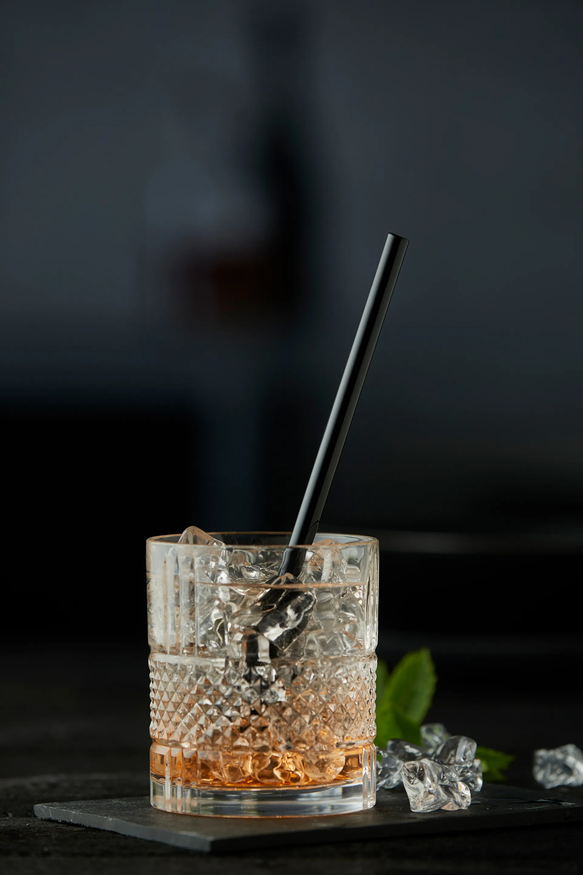 Paille Lyngby Glas 14,5 cm, lot de 6, Noir Lyngby Glas