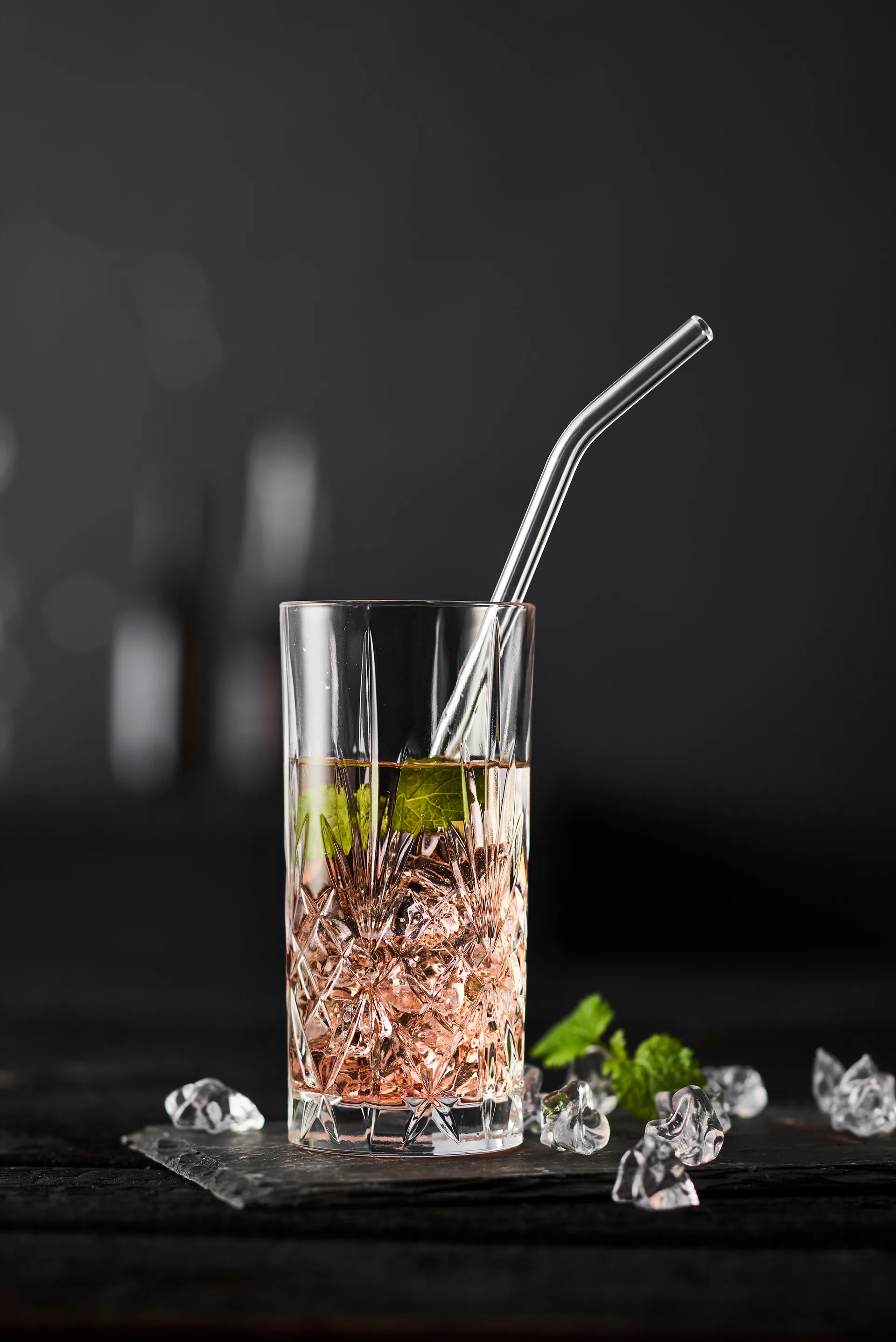 Paille Lyngby Glas 21,5 cm, lot de 6, Transparent Lyngby Glas