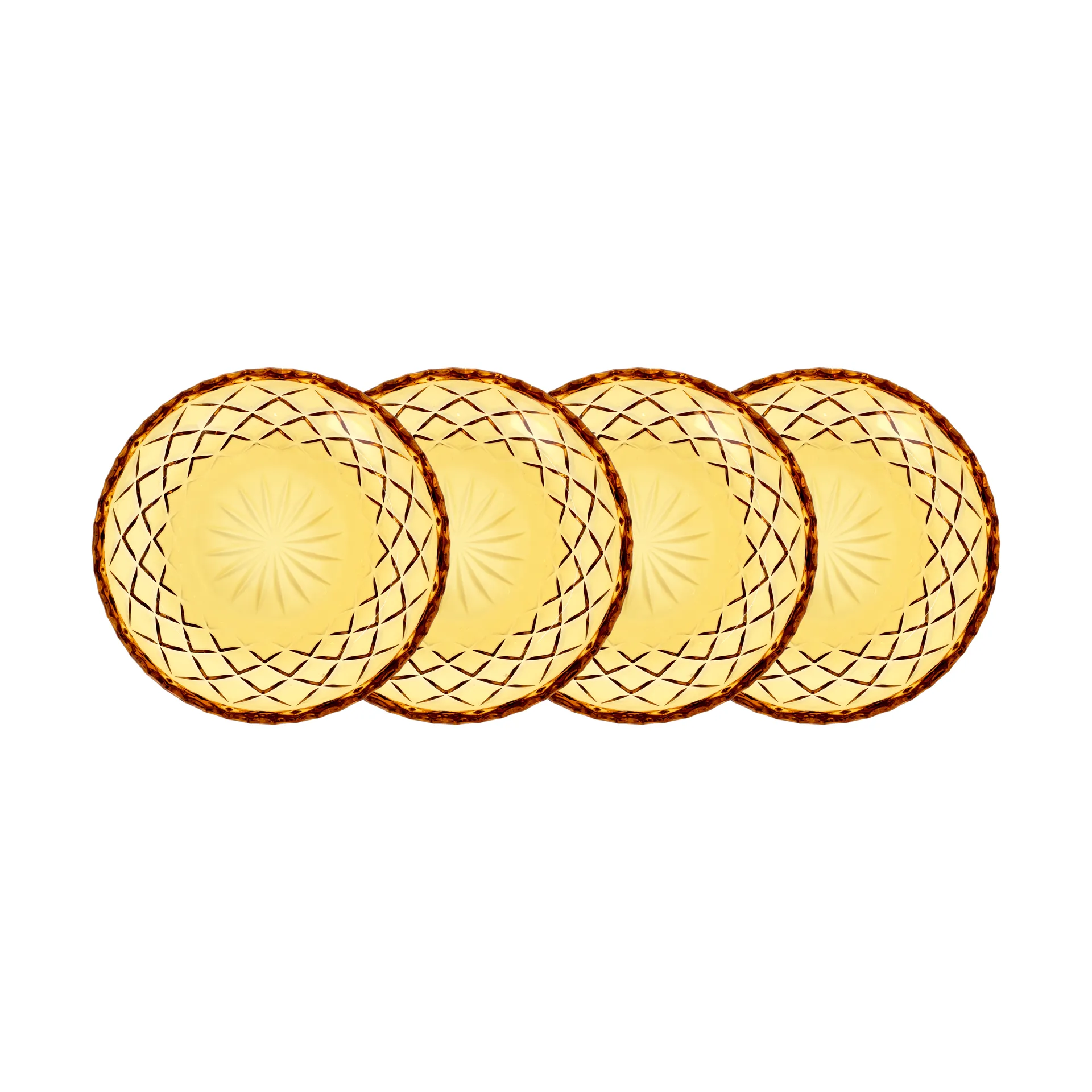 Petite assiette Sorrento Ø 16 cm, lot de 4, Amber Lyngby Glas
