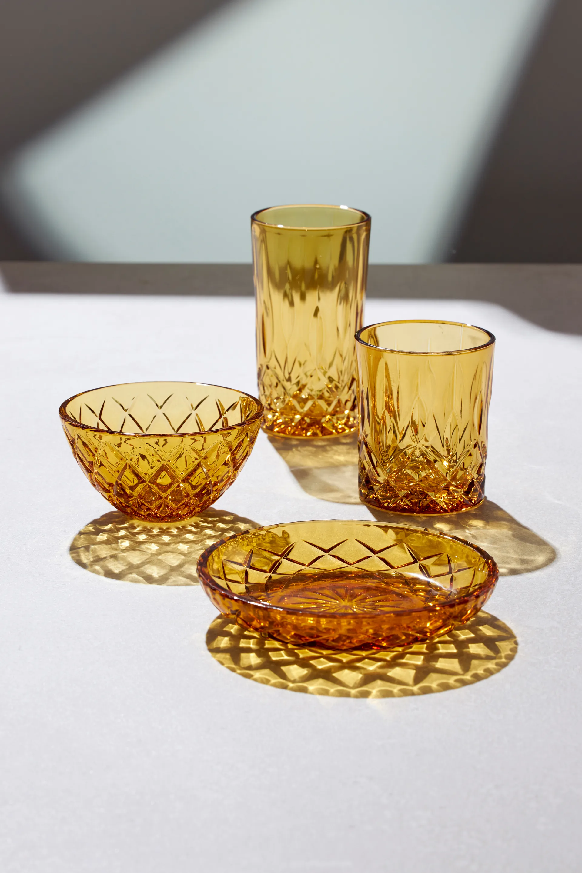 Petite assiette Sorrento Ø 16 cm, lot de 4, Amber Lyngby Glas
