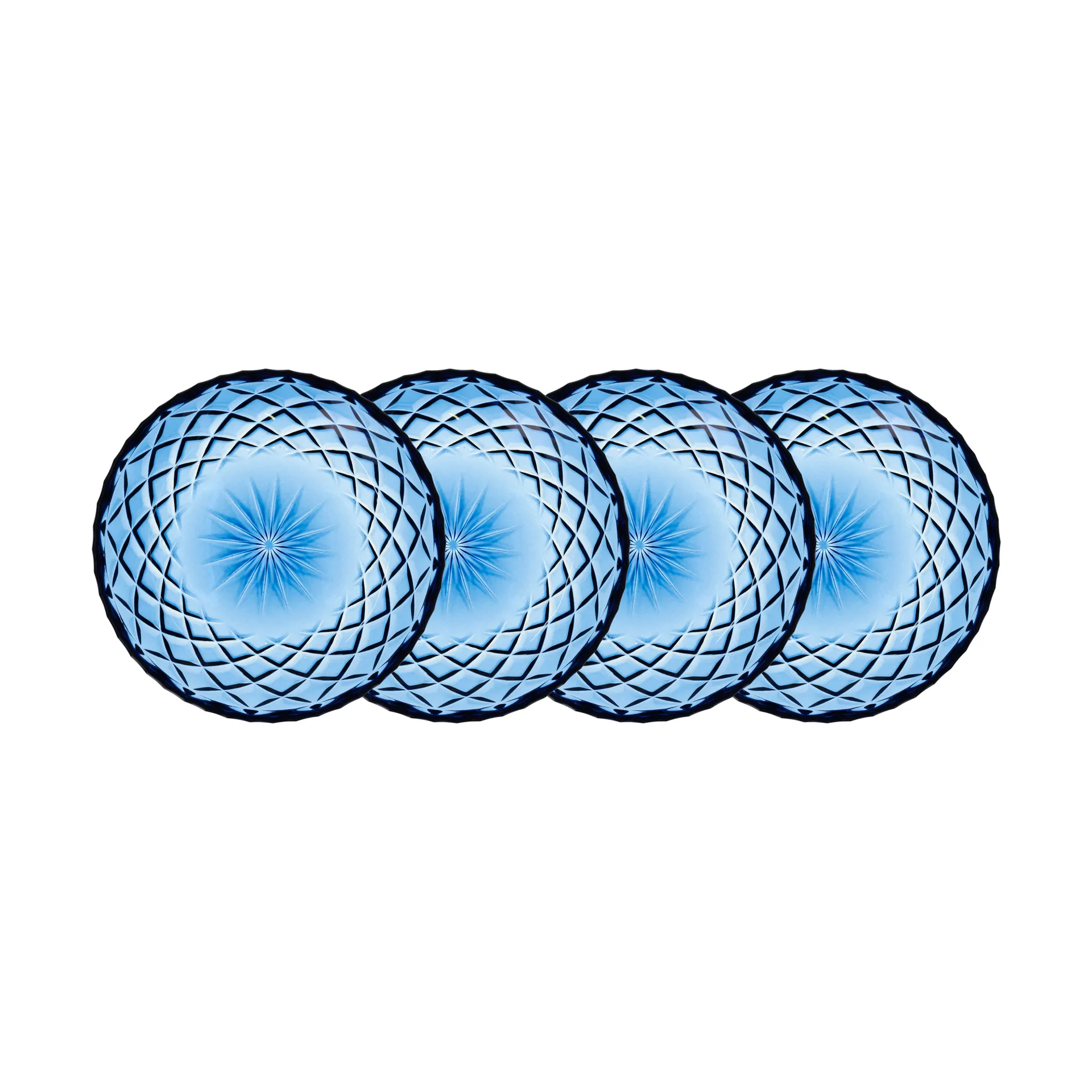 Petite assiette Sorrento Ø 16 cm, lot de 4, Bleu Lyngby Glas