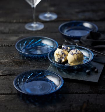 Petite assiette Sorrento Ø 16 cm, lot de 4 - Bleu - Lyngby Glas