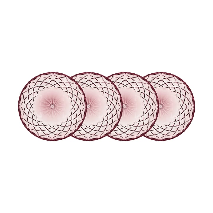 Petite assiette Sorrento Ø 16 cm, lot de 4 - Rose - Lyngby Glas