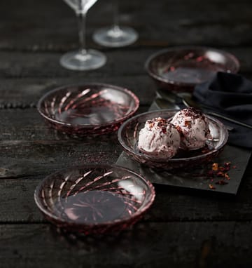 Petite assiette Sorrento Ø 16 cm, lot de 4 - Rose - Lyngby Glas