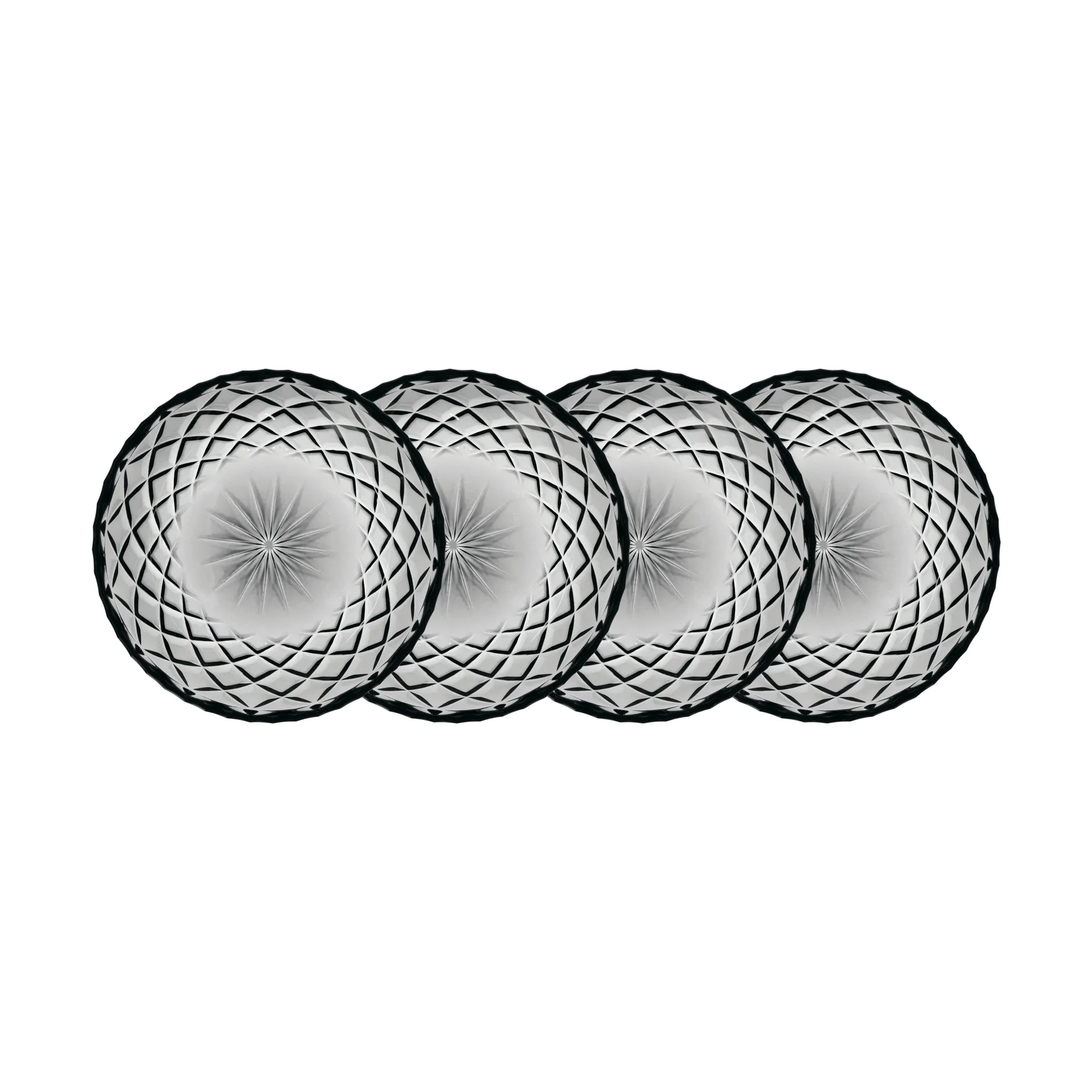 Petite assiette Sorrento Ø 16 cm, lot de 4, Smoke Lyngby Glas