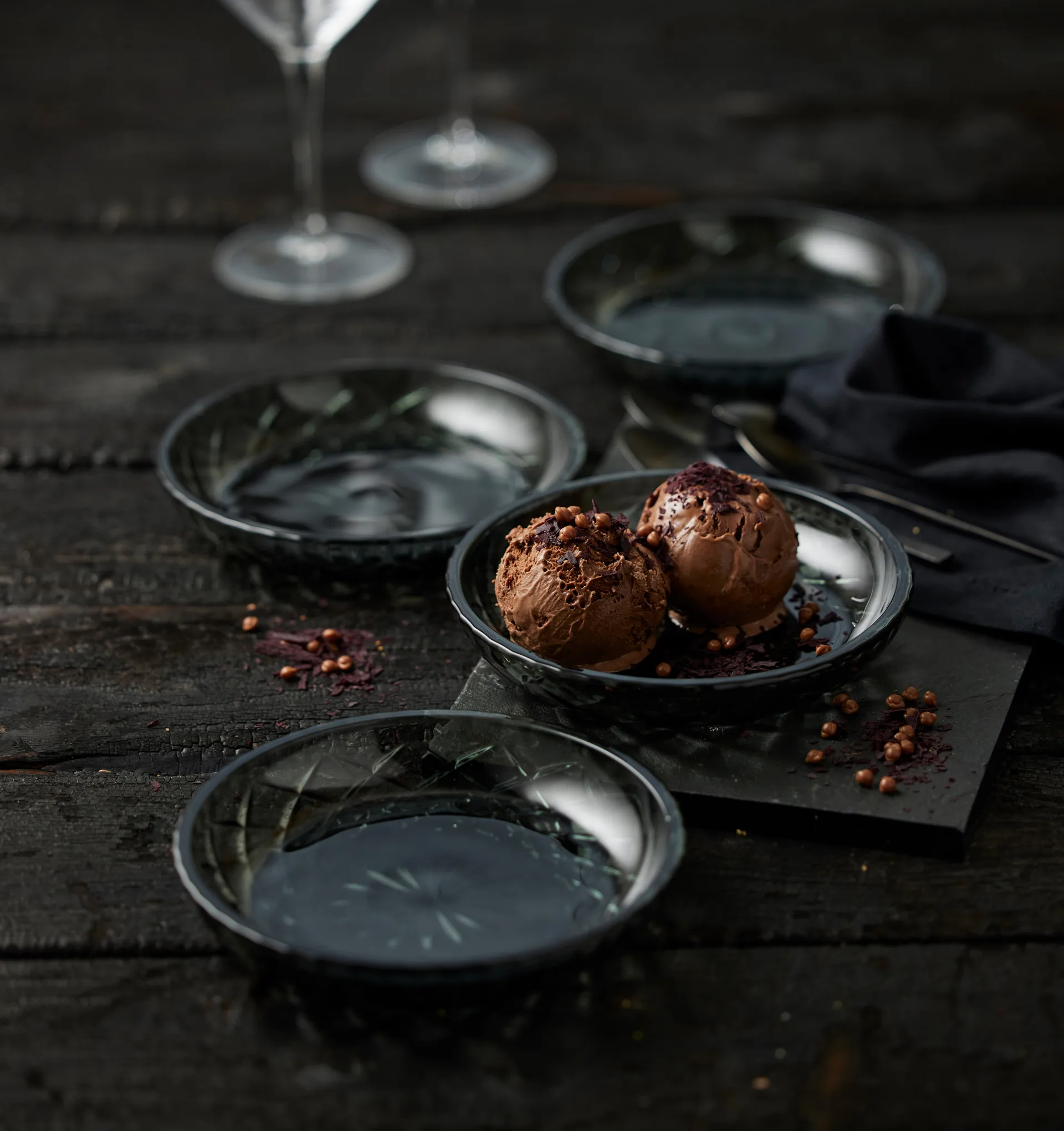 Petite assiette Sorrento Ø 16 cm, lot de 4, Smoke Lyngby Glas