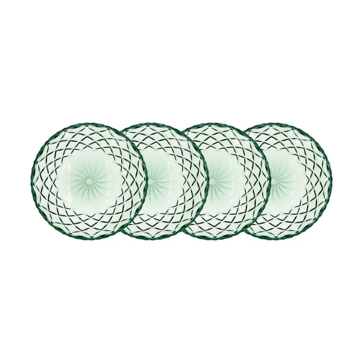 Petite assiette Sorrento Ø 16 cm, lot de 4 - Vert - Lyngby Glas