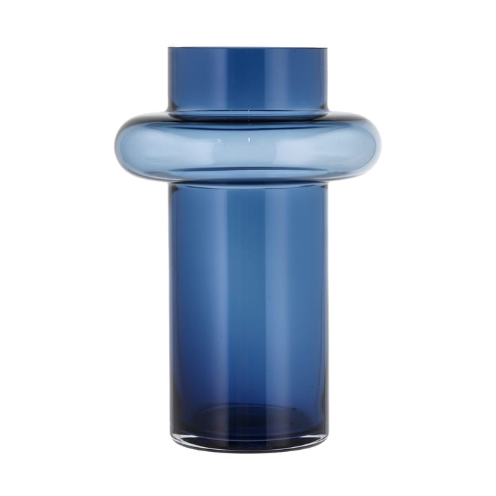 Vase Tube verre 25 cm - Bleu - Lyngby Glas