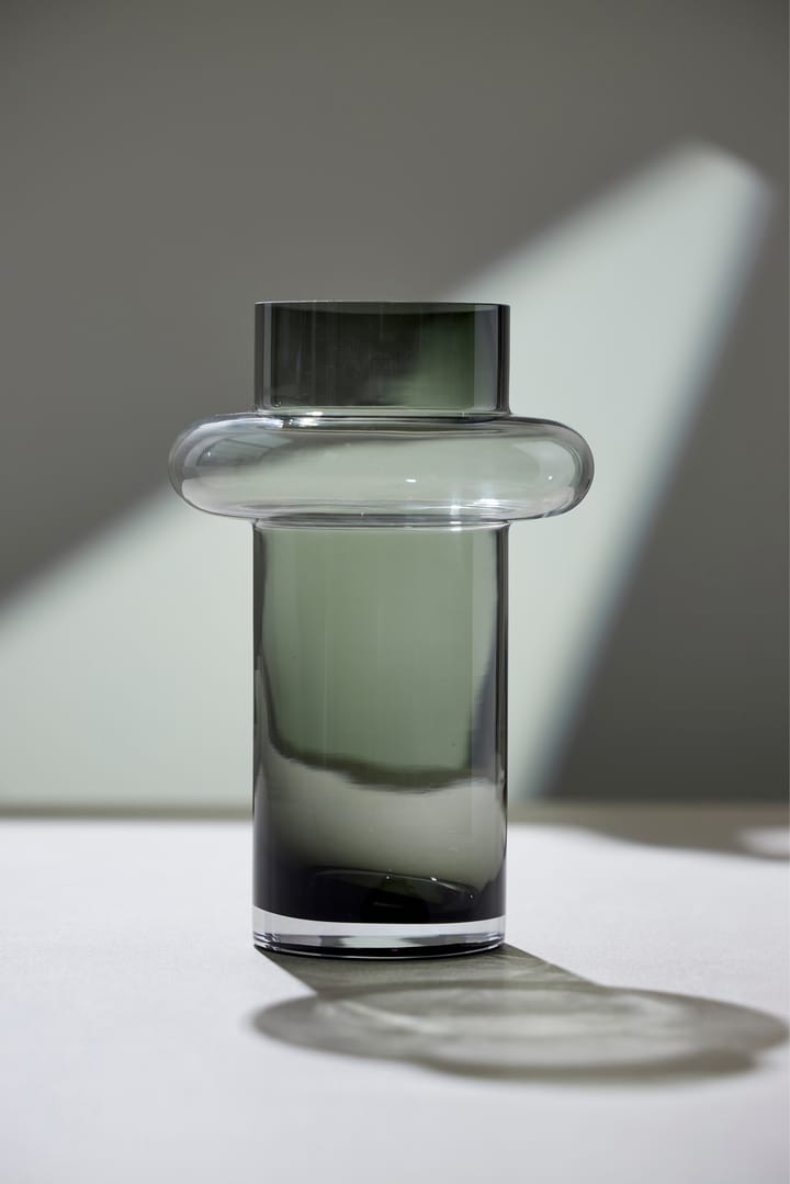 Vase Tube verre 25 cm - Smoke - Lyngby Glas