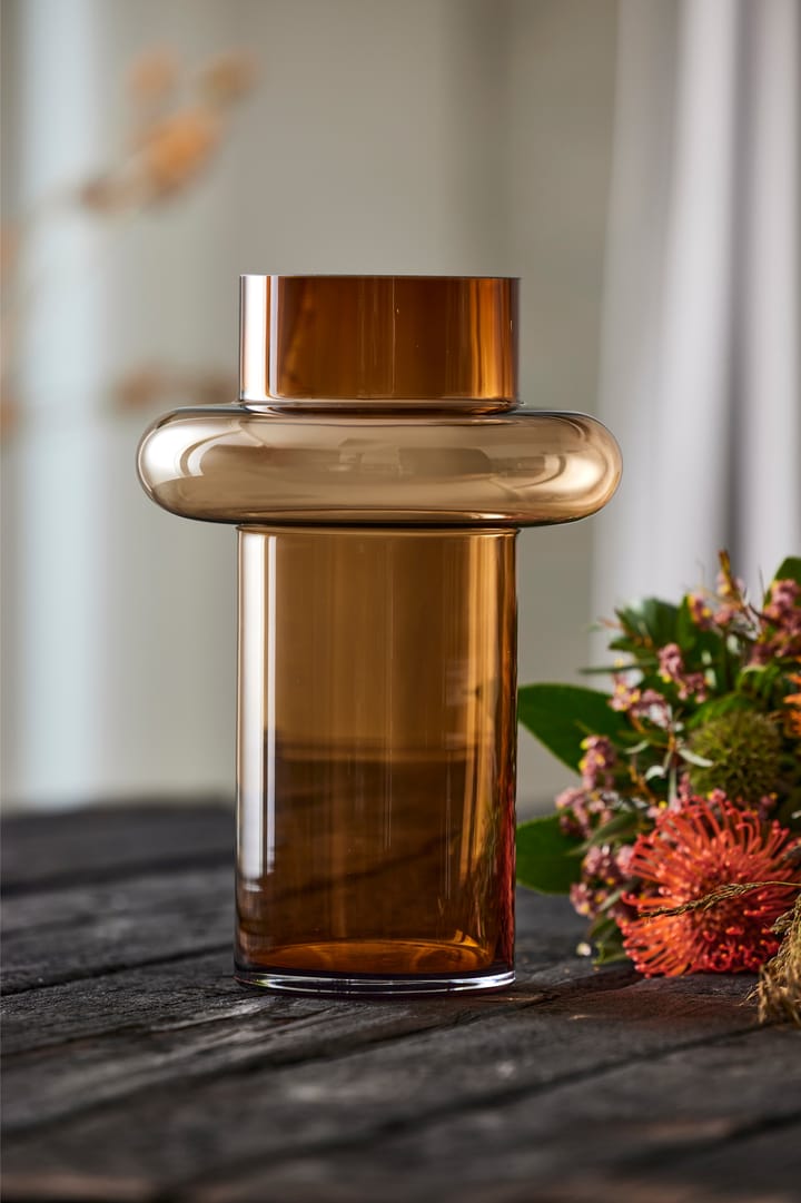 Vase Tube verre 30 cm, Amber Lyngby Glas