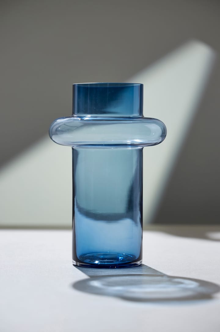 Vase Tube verre 40 cm - Bleu - Lyngby Glas